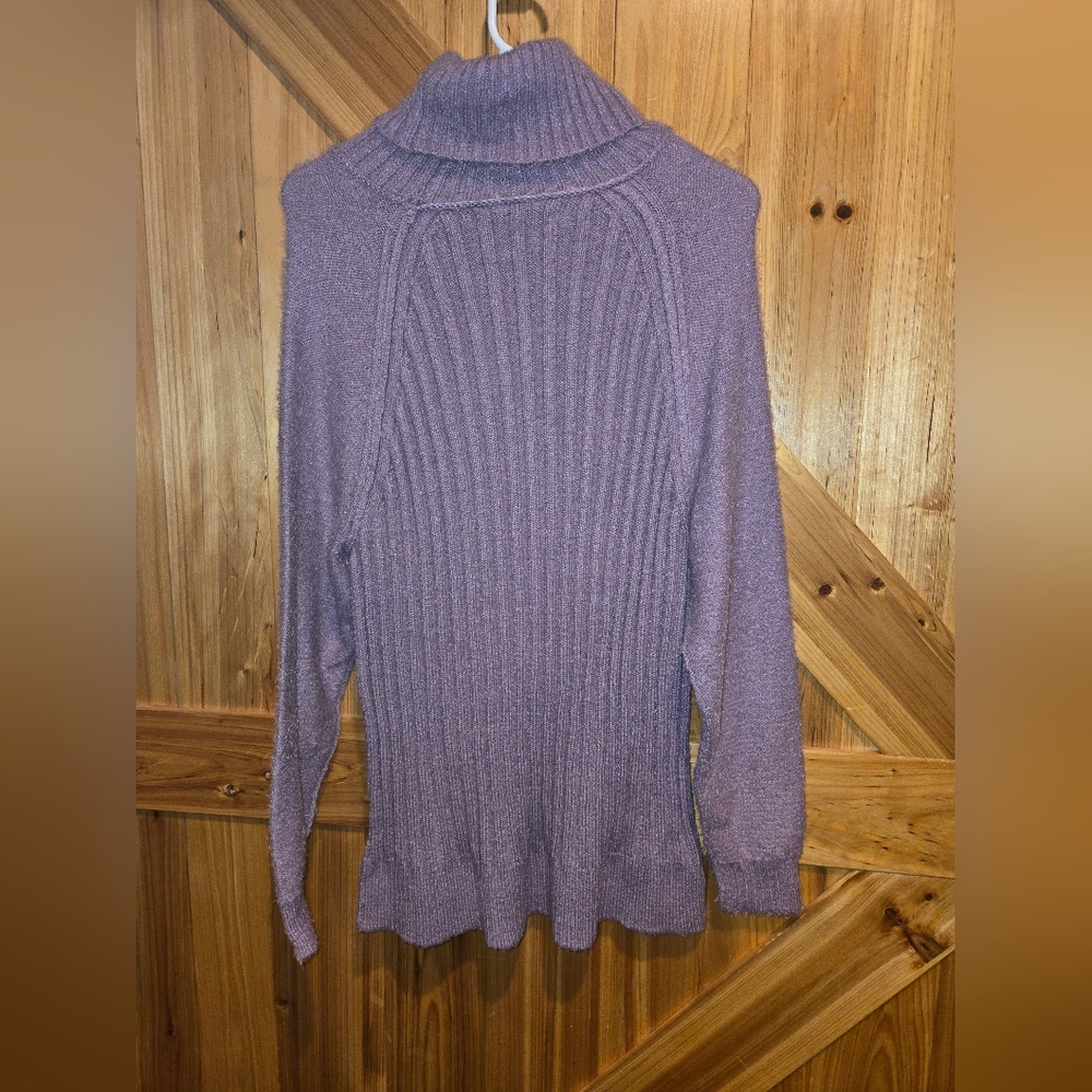 Altar'd State Women's Xs Turtle Neck Swester Elderberry Purple